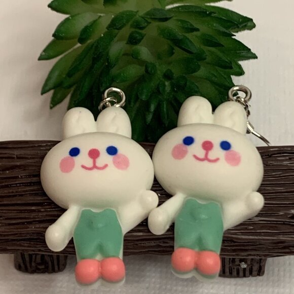 Easter Bunny, Bunny Rabbit Earring, Easter Basket Gift, Rabbit Earring, Bunny - Picture 2 of 5